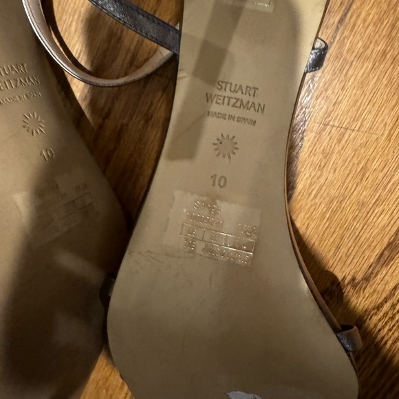 Brand New Stuart Weitzman Starla Silver Strappy Sandals Size 10 - Picture 15 of 16